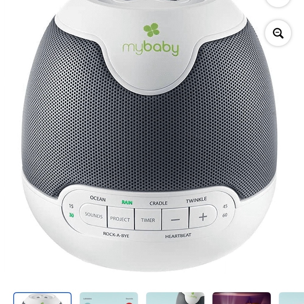 White and Gray Sound Machine - Soothing Sleep Machine for Babies